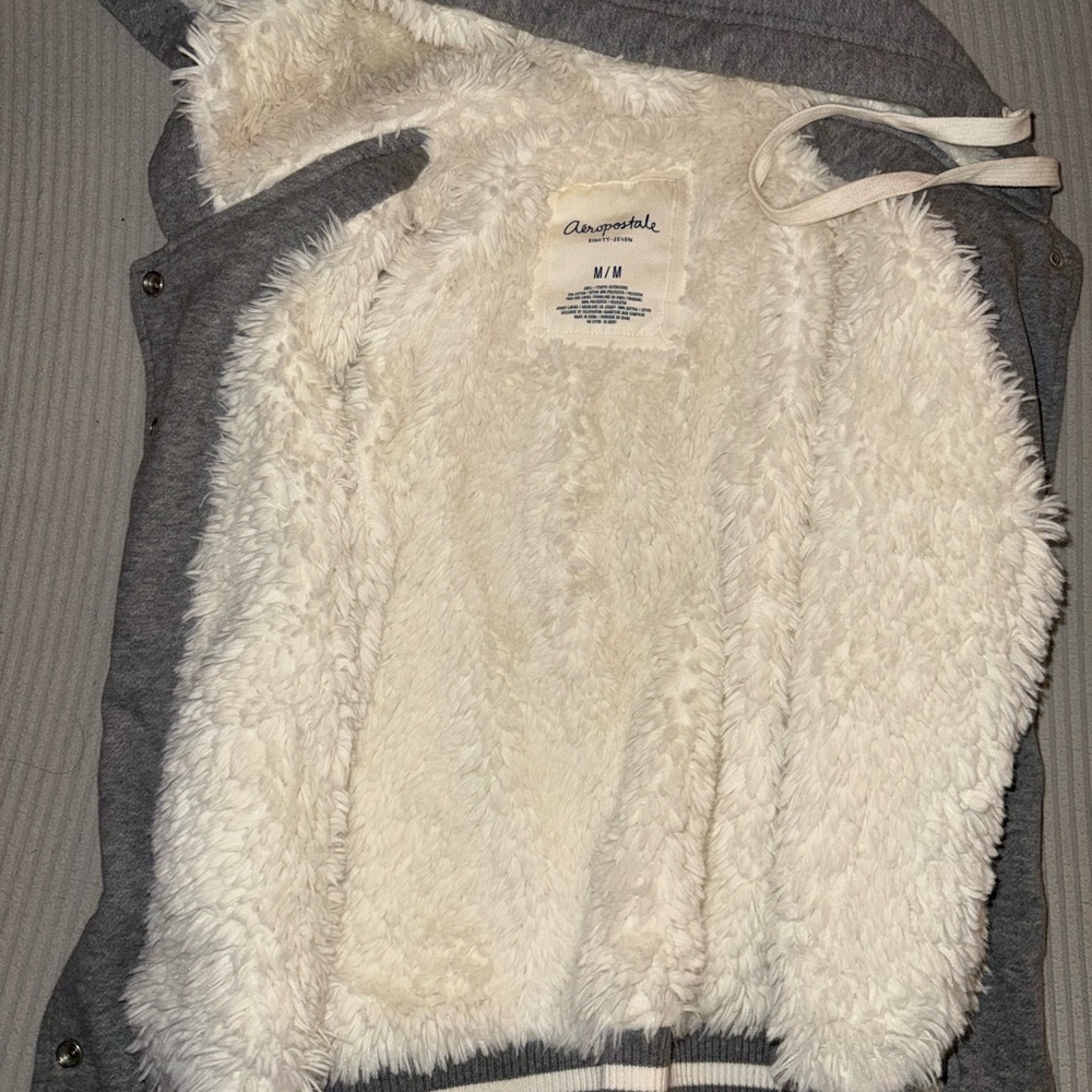 Aeropostale Gray Varsity Team Hoodie - Picture 5 of 5